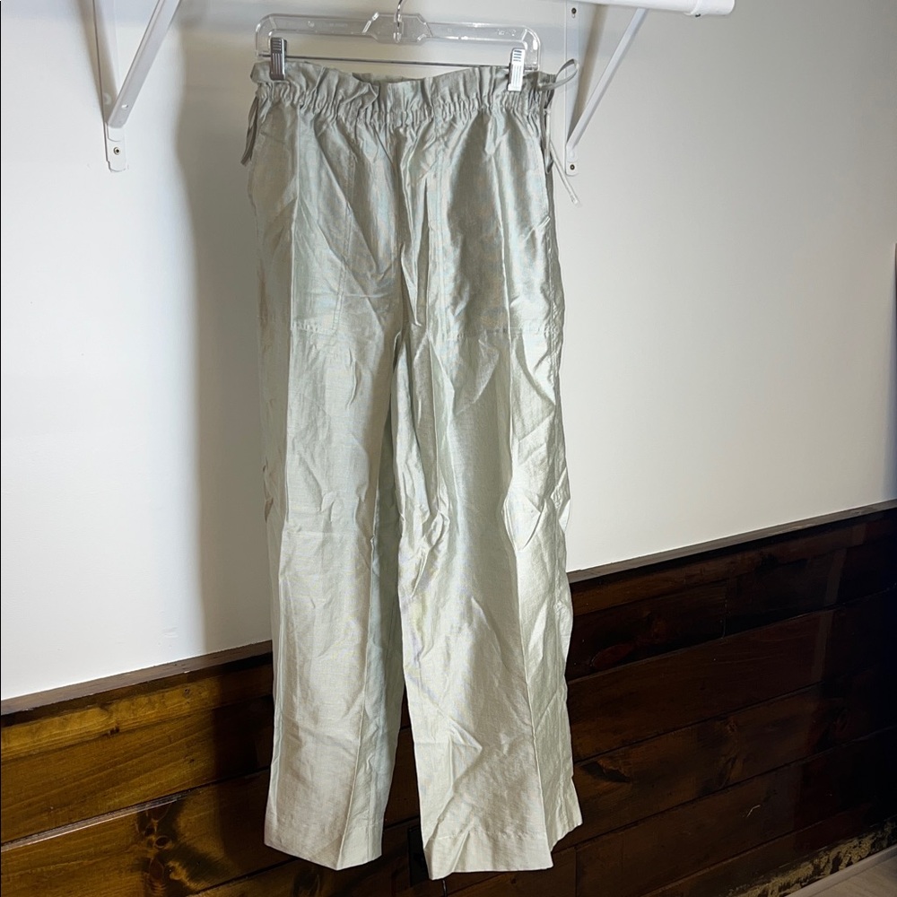 NWT Club Monaco Lightweight‎ Side Tie Pants in Sage- M